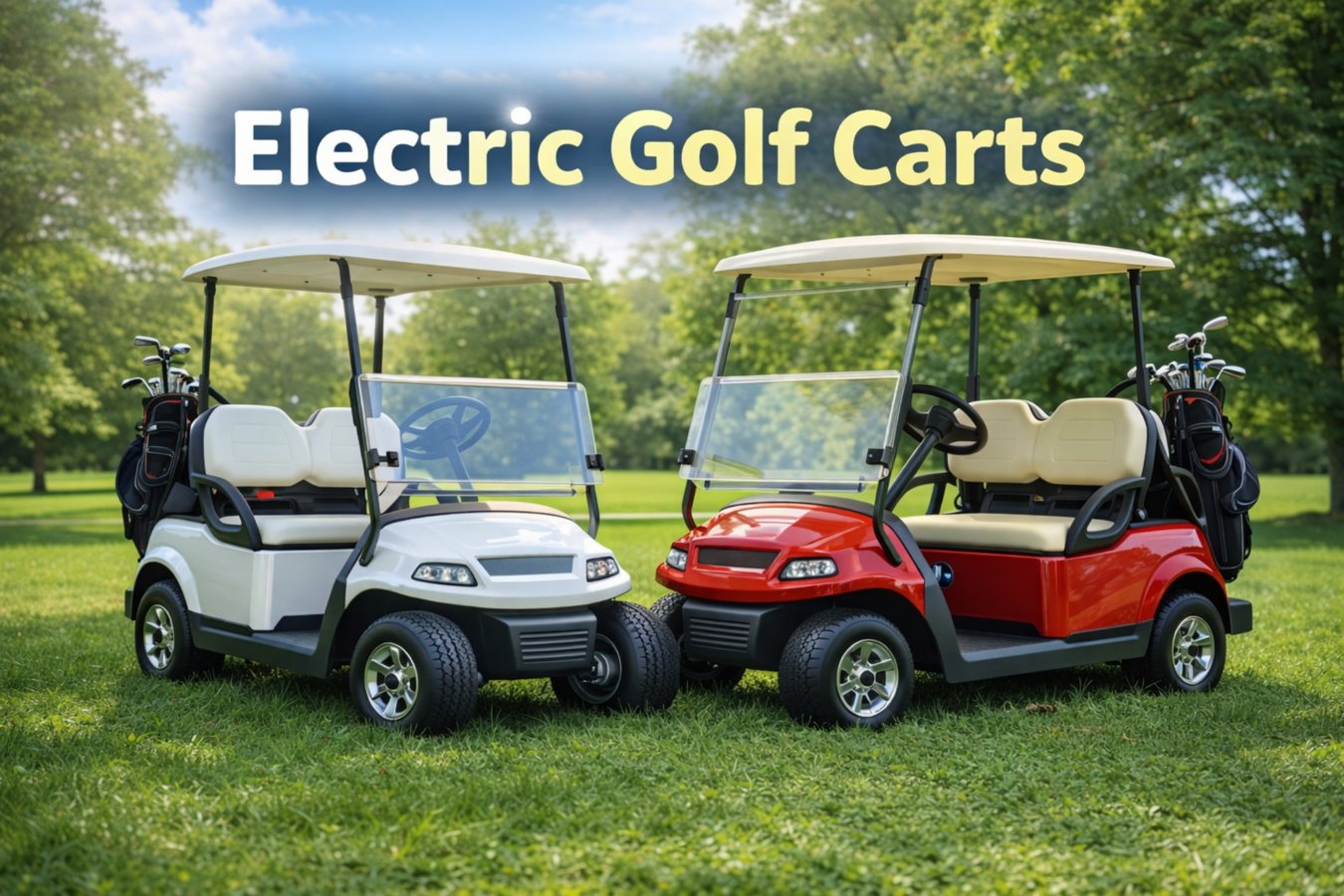 Electric golf carts by Toys UAE designed for everyday community transportation with modern comfort and efficiency